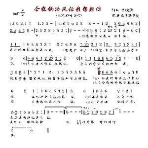 今夜的冷风让我想起你_歌曲简谱_词曲:余晓淸 余晓淸