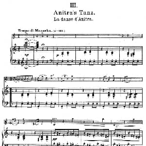 小提琴谱 | Anitra's Tanz 阿尼拉特舞曲 钢琴伴奏谱