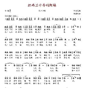 织西兰卡普的阿妹_歌谱投稿_词曲:钟秀灵 刘启明