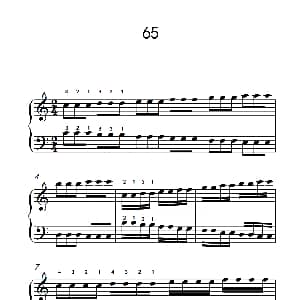 增强手腕及手指弹性的轮指练习 65 钢琴谱