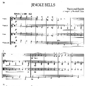 小提琴谱 | JINGLE BELLS 铃儿响叮当 弦乐四重奏