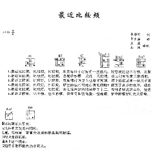 最近比较烦 吉他谱 李宗盛 周华健 黄品冠 李华冠 李宗盛
