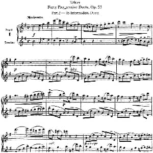 长笛曲谱 | 柯勒40首长笛提高练习曲OP.55 二重奏 NO.1 Kohler 柯勒