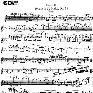 小提琴谱 | Violin Sonata in Eb Major Op.18