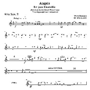萨克斯谱 | Angels for Jazz Ensemble 第二中音萨克斯分谱