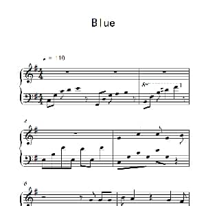 Blue 钢琴谱