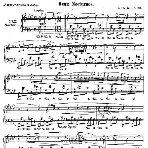 降A大调夜曲Op.32－2 钢琴谱 肖邦