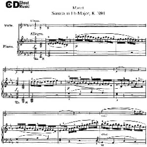 小提琴谱 | Violin Sonata in Eb Major K.380 小提琴 钢琴伴奏
