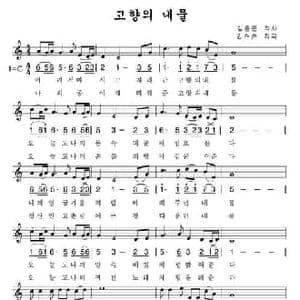 故乡的小溪水_民歌简谱_词曲: 李炫春