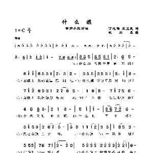 什么旗_歌谱投稿_词曲:丁志强王克凤 武庆森