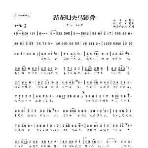 ​踏花归去马蹄香_歌曲简谱_词曲:高国军 张瀚元