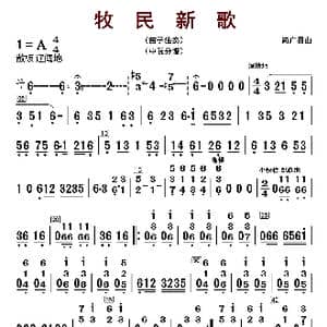 牧民新歌_歌曲简谱_词曲: 简广易