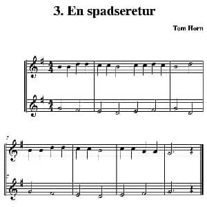 小提琴谱 | En spadseretur 二重奏 Tom Horn 霍恩 汤姆