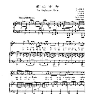 溪边少年_外国歌谱_词曲:库勒 舒伯特