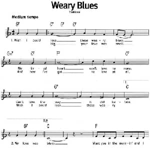 蓝调音乐:Weary Blues_外国歌谱