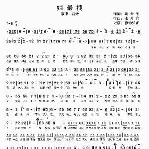 姐最拽_歌谱投稿_词曲:马天佑 张开亮