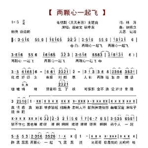 两颗心一起飞_歌谱投稿_词曲:林萍 胡伟立