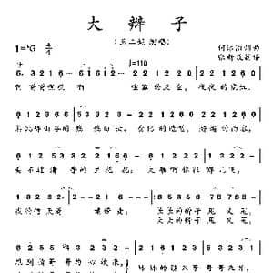 大辩子_歌曲简谱_词曲:何沐阳 何沐阳