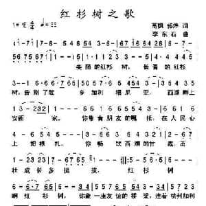 红杉树之歌_歌曲简谱