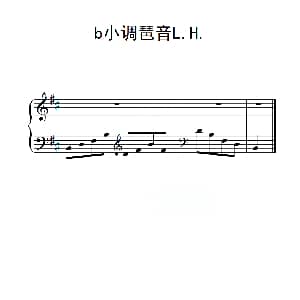 第二级 b小调琶音L H 钢琴谱