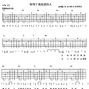 告别了我最爱的人 吉他谱 网友原创 戚剑强 侯玉斌