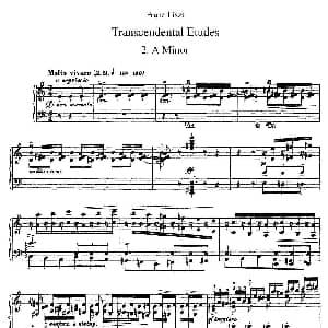 12首超级技巧练习曲 A Minor 钢琴谱 李斯特