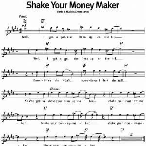 蓝调音乐:Shake Your Money Maker_外国歌谱