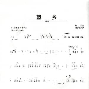 笛子谱 | 望乡