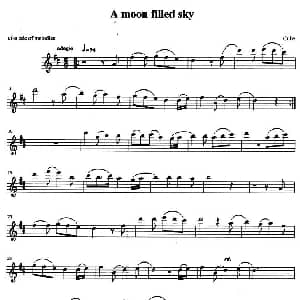 小提琴谱 | A moon filled sky