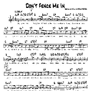 DON'T FENCE ME IN 降B爵士乐谱