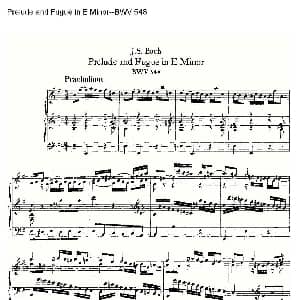 Prelude and Fugue in E Minor BWV 548 管风琴谱