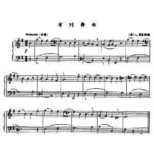 布列舞曲 钢琴谱 奥 L 莫扎特