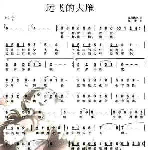 远飞的大雁_儿歌乐谱_词曲:欧阳逸冰 邹野