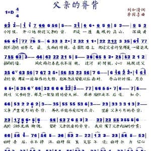 父亲的脊背_歌谱投稿_词曲:刘和清 李国喜