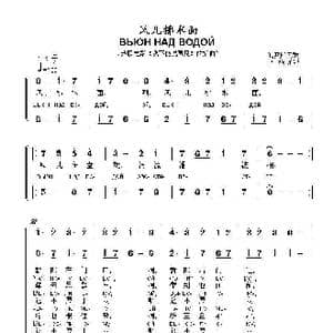 风儿拂水面 ВЬЮН НАД ВОДОЙ_歌曲简谱_词曲:俄罗斯民歌