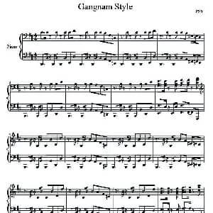 江南style 钢琴谱