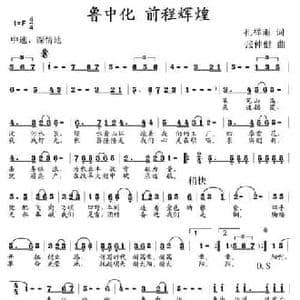 鲁中化 前程辉煌_民歌简谱_词曲:孔祥雨 张仲健