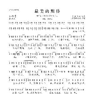最美的期待_歌曲简谱_词曲:南征北战NZBZ 南征北战NZBZ