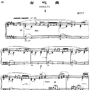 奏鸣曲 钢琴谱 储望华