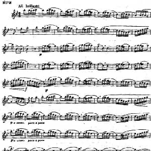 长笛曲谱 | 长笛练习曲100课之第57课 八分音符后面换气