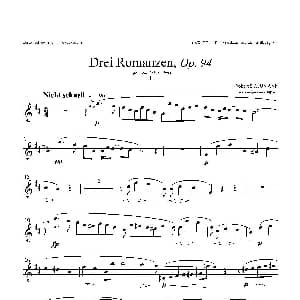 萨克斯谱 | 三首浪漫曲 Op.94 高音萨克斯 舒曼