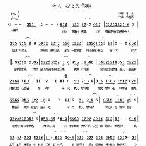今天 我又想你啦_通俗唱法乐谱_词曲:梅兼毓 梅兼毓
