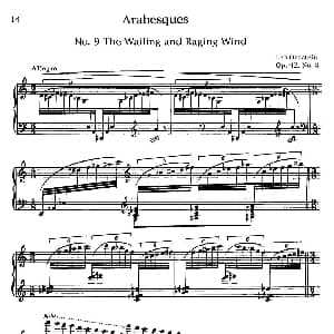 Arabesques Op.42 钢琴谱 里奥 奥恩斯坦 Leo Ornstein