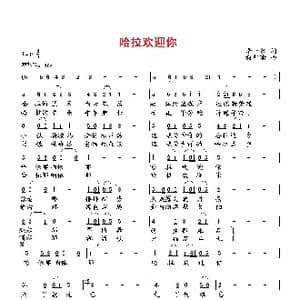 哈拉欢迎你_歌曲简谱_词曲:李一泉 向邦瑜
