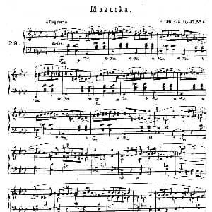 Quatre Mazurkas Op.41 钢琴谱 肖邦 chopin