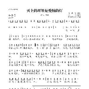 天上的星星是爱情的灯_歌曲简谱_词曲:张默闻 陈伟