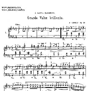 Grande Valse Brillante in E flat Major Op.18 钢琴谱 肖邦 chopin