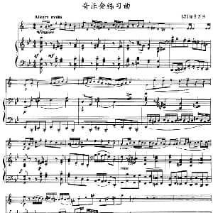 音乐会练习曲 小号 钢琴伴奏 苏 格季开