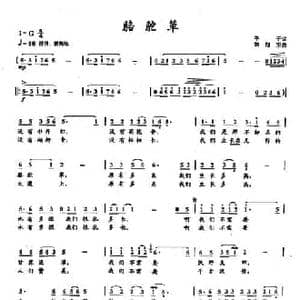 ​33骆驼草_民歌简谱_词曲:予子 胡旭东