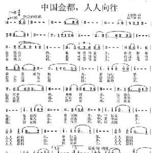 中国金都,人人向往_民歌简谱_词曲:王修梅 战培新